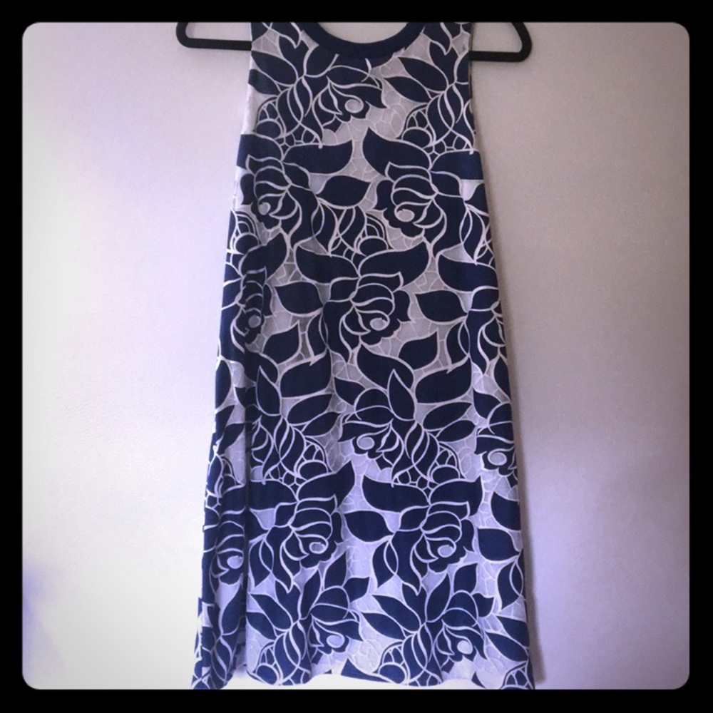 Francesca’s Navy and Ivory dress